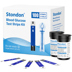 Stondon ST-100 Blood Glucose Test Strips & Lancets