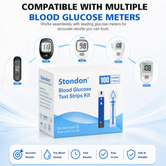 Stondon ST-100 Blood Glucose Test Strips & Lancets