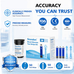 Stondon ST-50 Blood Glucose Test Strips & Lancets