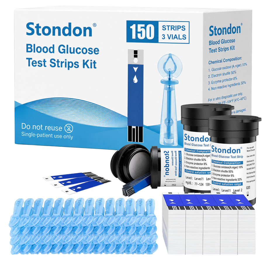 Stondon ST-150 Blood Glucose Test Strips & Lancets