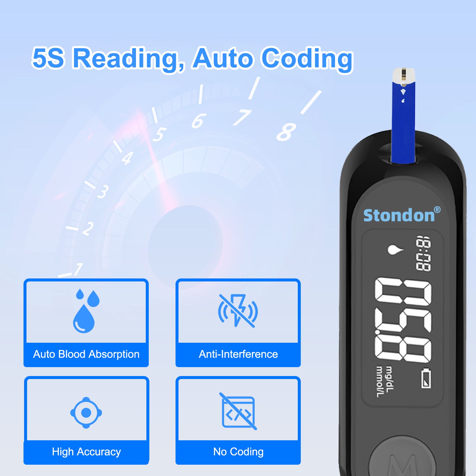 Stondon G-520 blood glucose monitor kit image 3