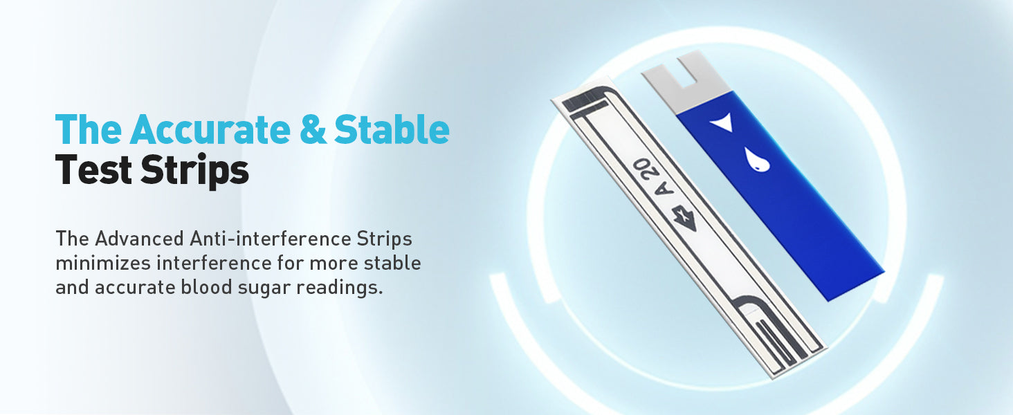 Accurate and stable test strips