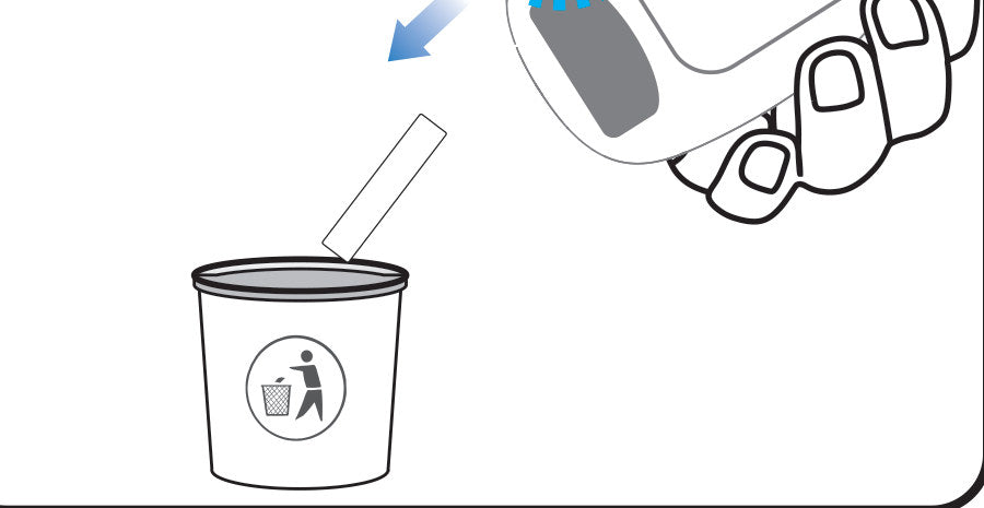 Ejecting a used test strip after a completed test
