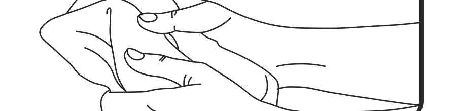 Hands being cleaned and dried